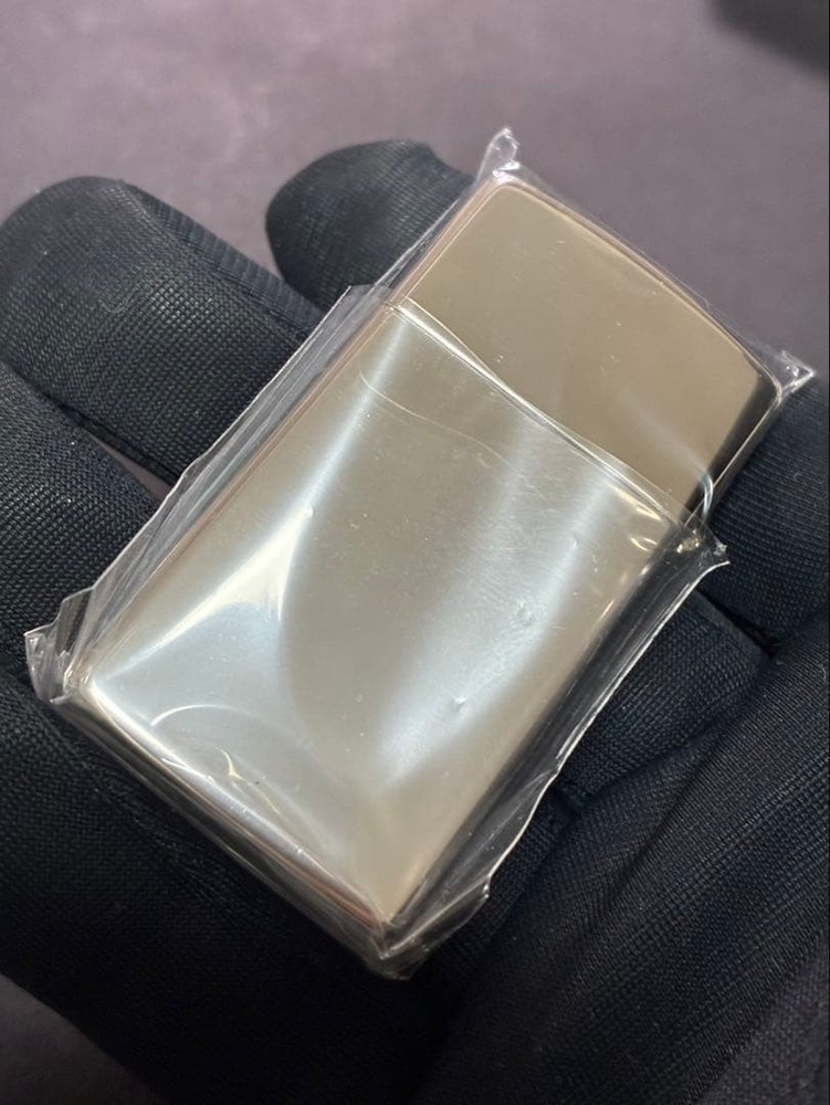 Zippo Slim Case Seven Stars Silver Etching One Sided Processing Lighter Japan