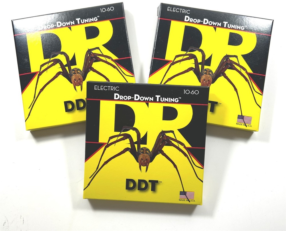 DR Guitar Strings Electric 3 Sets DDT 10-60 Drop Down Tuning