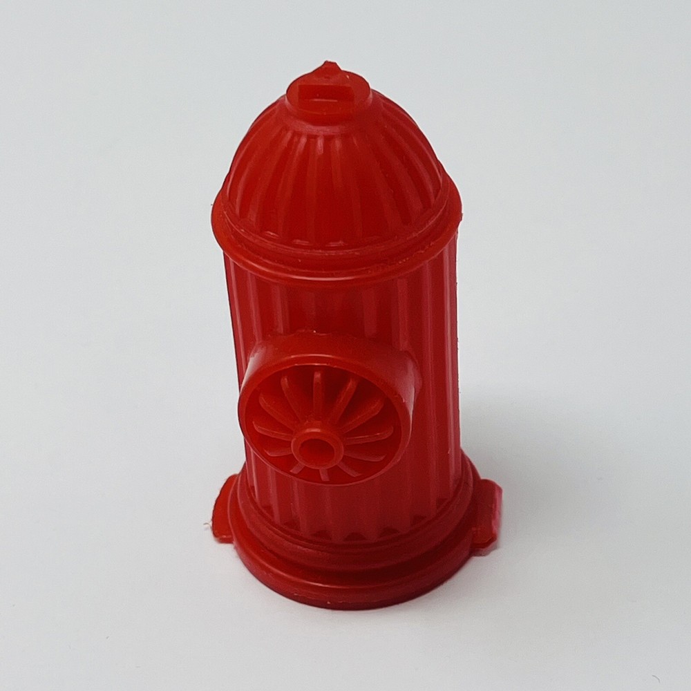 1981 Empty Fleer Candy Gum Containers Red Fire Hydrant Plastic Vintage