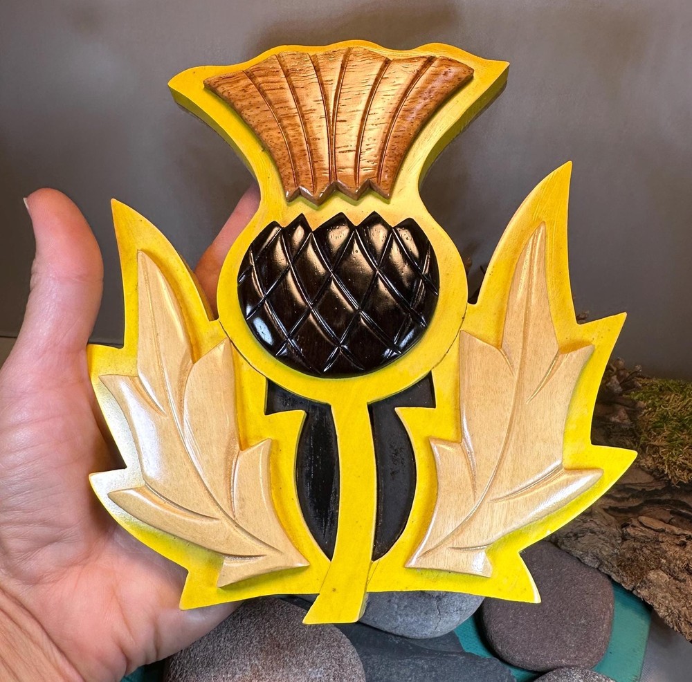 Wooden Scottish Thistle Wall Plaque