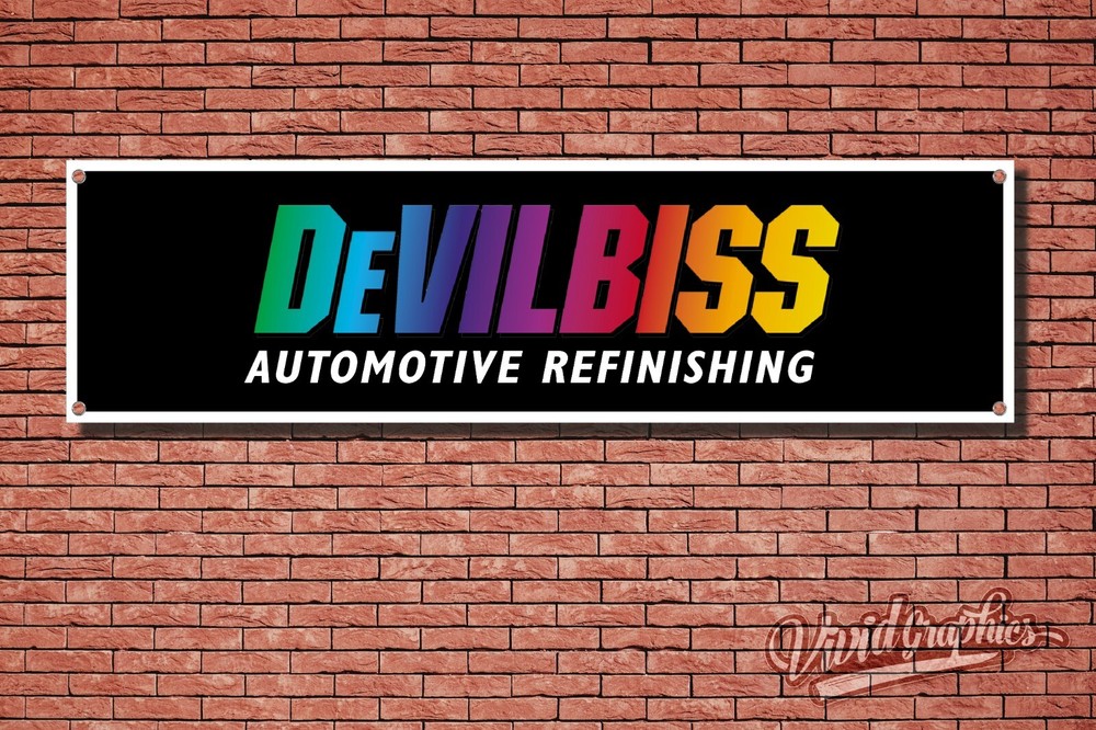 Devilbiss tools Garage / Workshop Banner / Poster / PVC Sign Resto Spray Paint