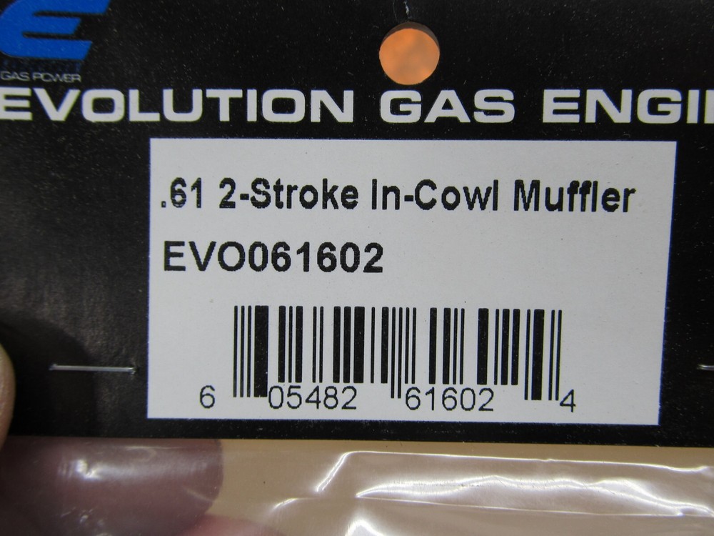 Evolution Engines .61 Two Stroke In-Cowl Muffler - #EVO 061602
