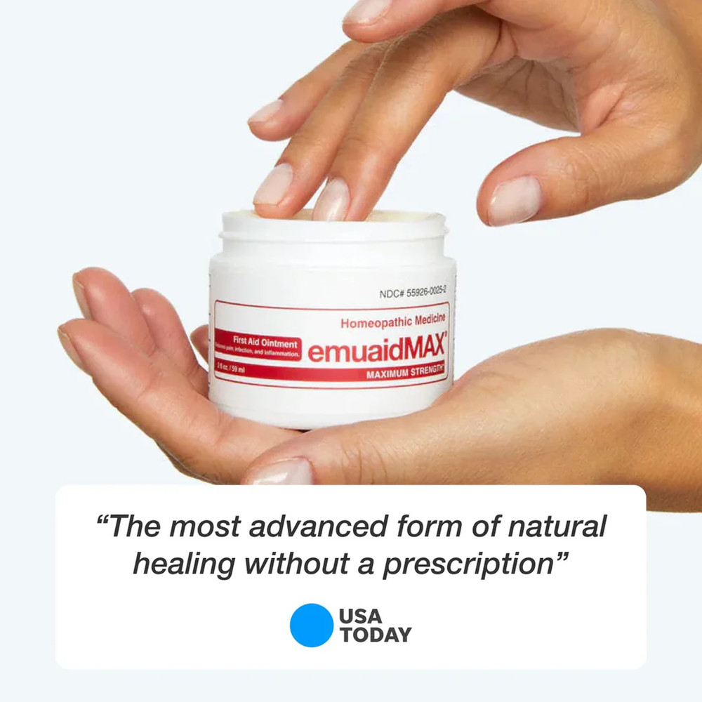 EMUAIDMAX Maximum Strength First Aid Ointment 2oz – Soothes Irritated Skin Fast