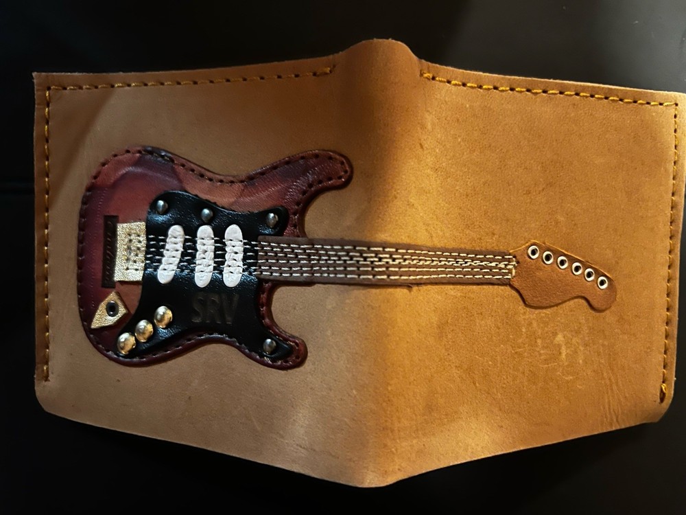 STEVIE RAY VAUGHAN GUITAR BI-FOLD LEATHER WALLET