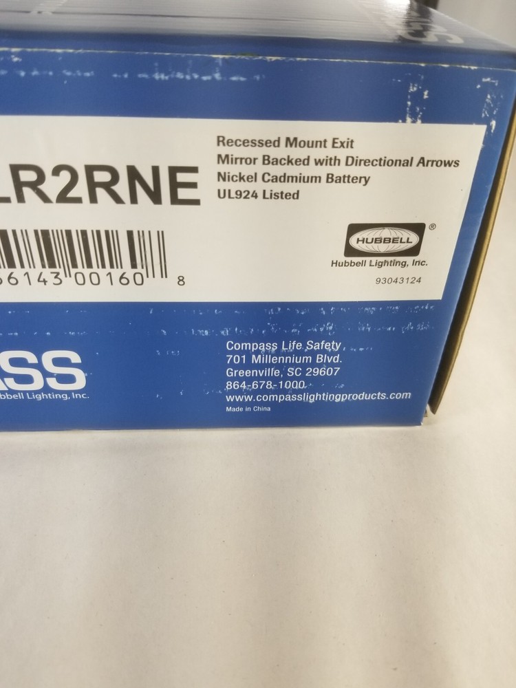 Compass CELS1RNE LED Emergency Exit Sign Red Letter Please Read Description