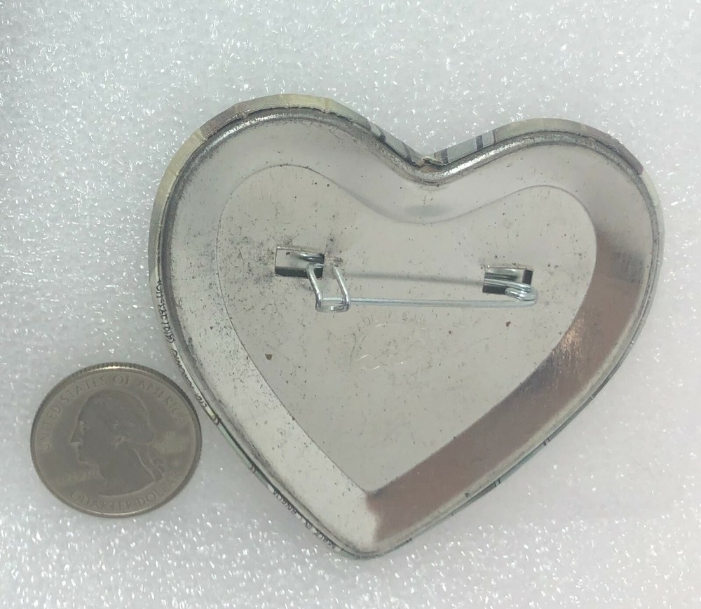Lion Heart Button Pin