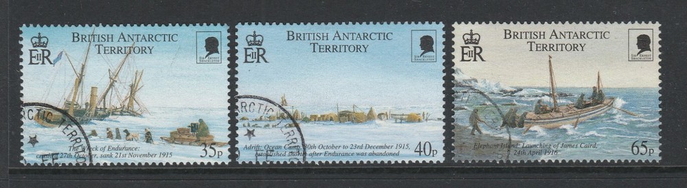 British Antarctic Territory 2000 Shackleton set SG 312-314 Fine used.