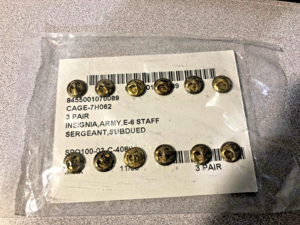 3 Pairs, US Army Staff Sergeant-Subdued