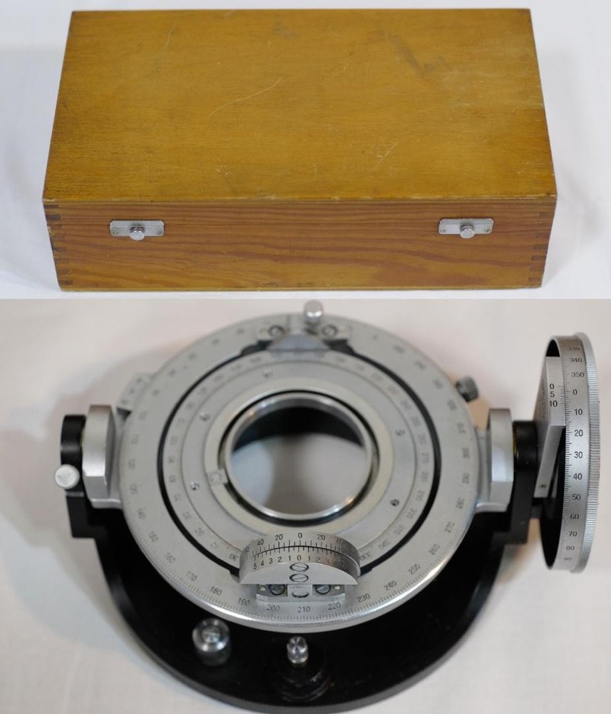 Carl Zeiss Universal Rotating Stage 4 Axis Polarizing Microscope