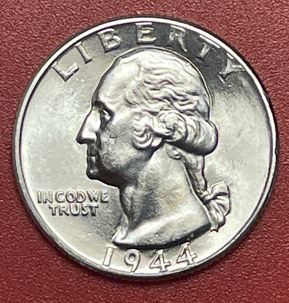 1944 D Washington Silver Quarter, Choice to Gem Uncirculated.