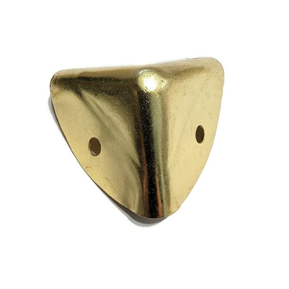 Large Trunk Corner Brass Plated - Box Corner - Case Corner