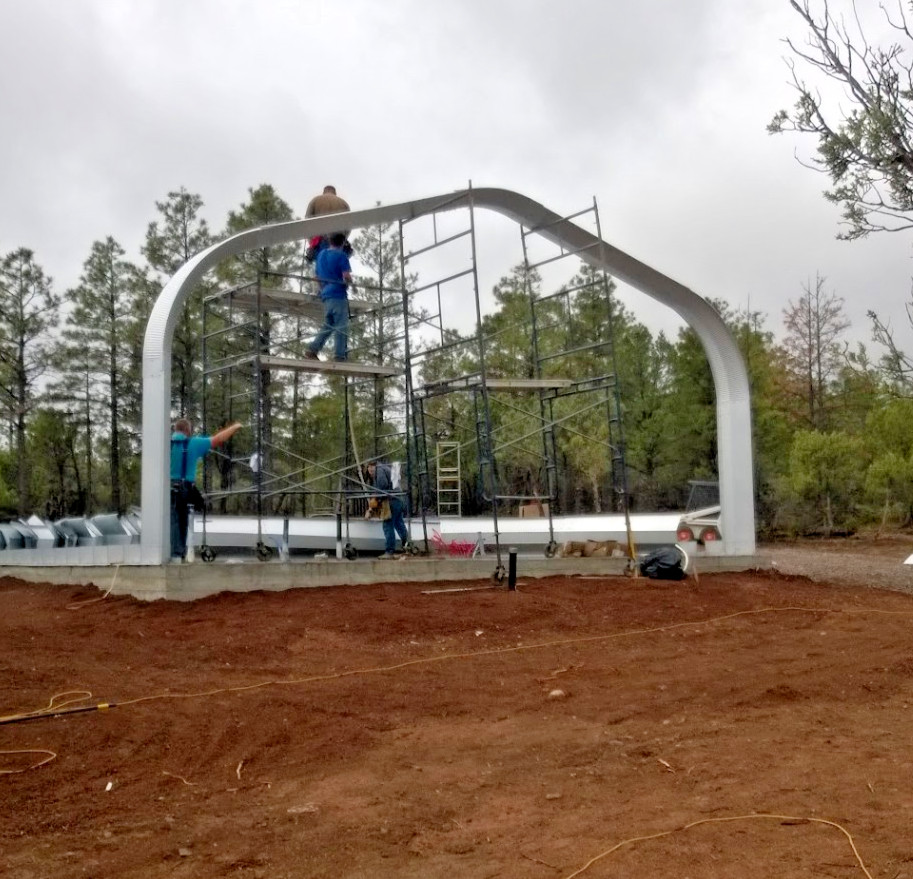 16x24x12 Engineered Steel Building Kit | DuroSPAN Clear-Span Arch System w/ Ends