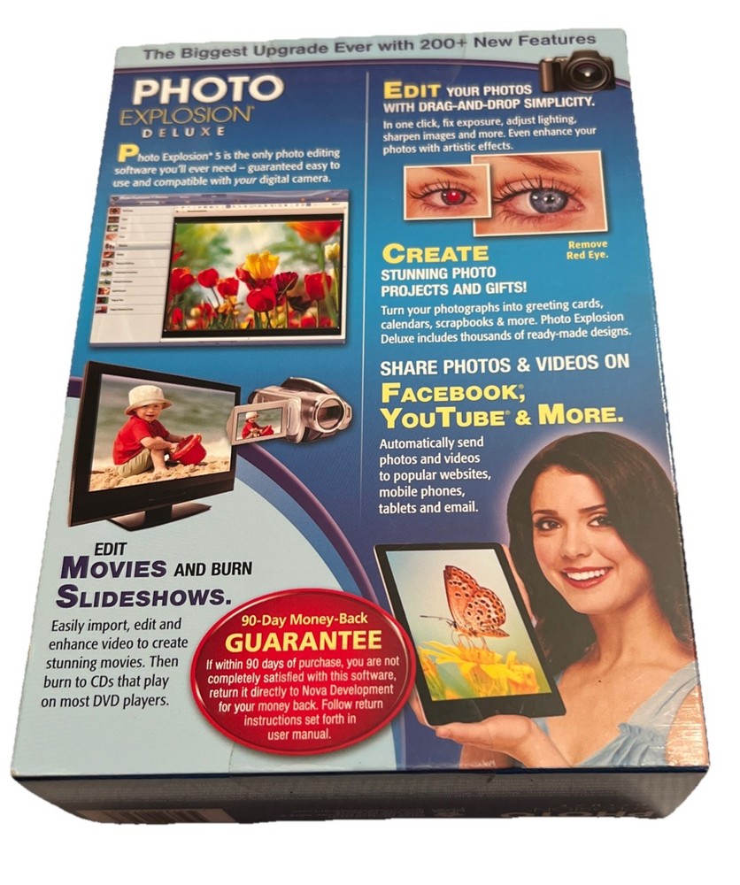 Photo Explosion Deluxe Version 5 Digital Editing Software Box NEW Unopened Box