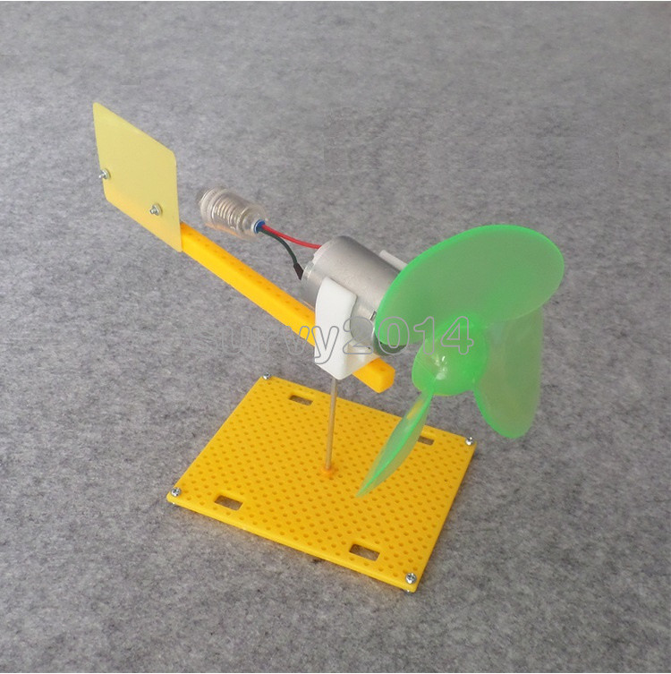 Micro Wind Turbines Generator Small DC Motor Blades W/ Holder DIY Project Kit