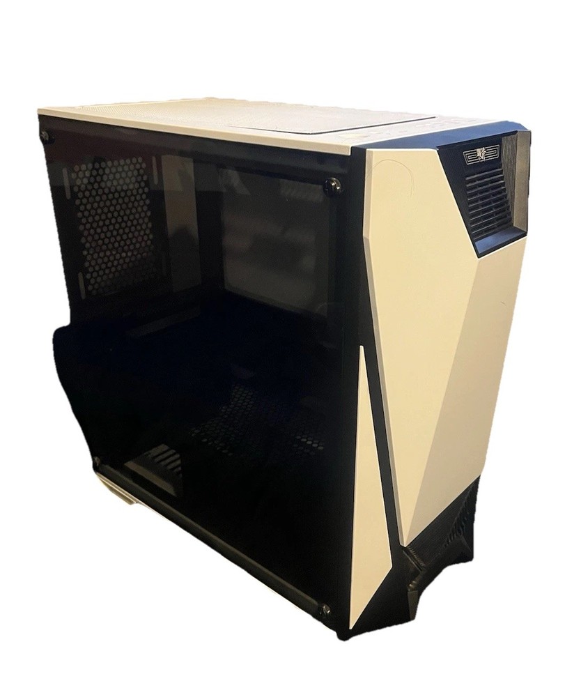 White Mid-Tower Gaming PC Case MATX/ATX Tower