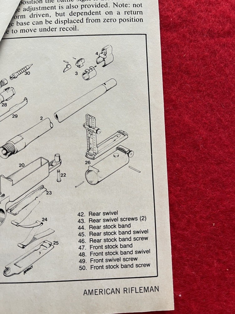Springfield M1903 Rifle Magazine Article/Print Ad Exploded Views Disassembly