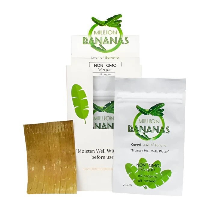 2 Packs Million Bananas Organic Leaf Wraps - 2 leafs/Pack