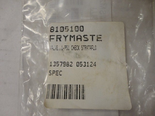 Frymaster Check Valve STRATAFLO 8105100