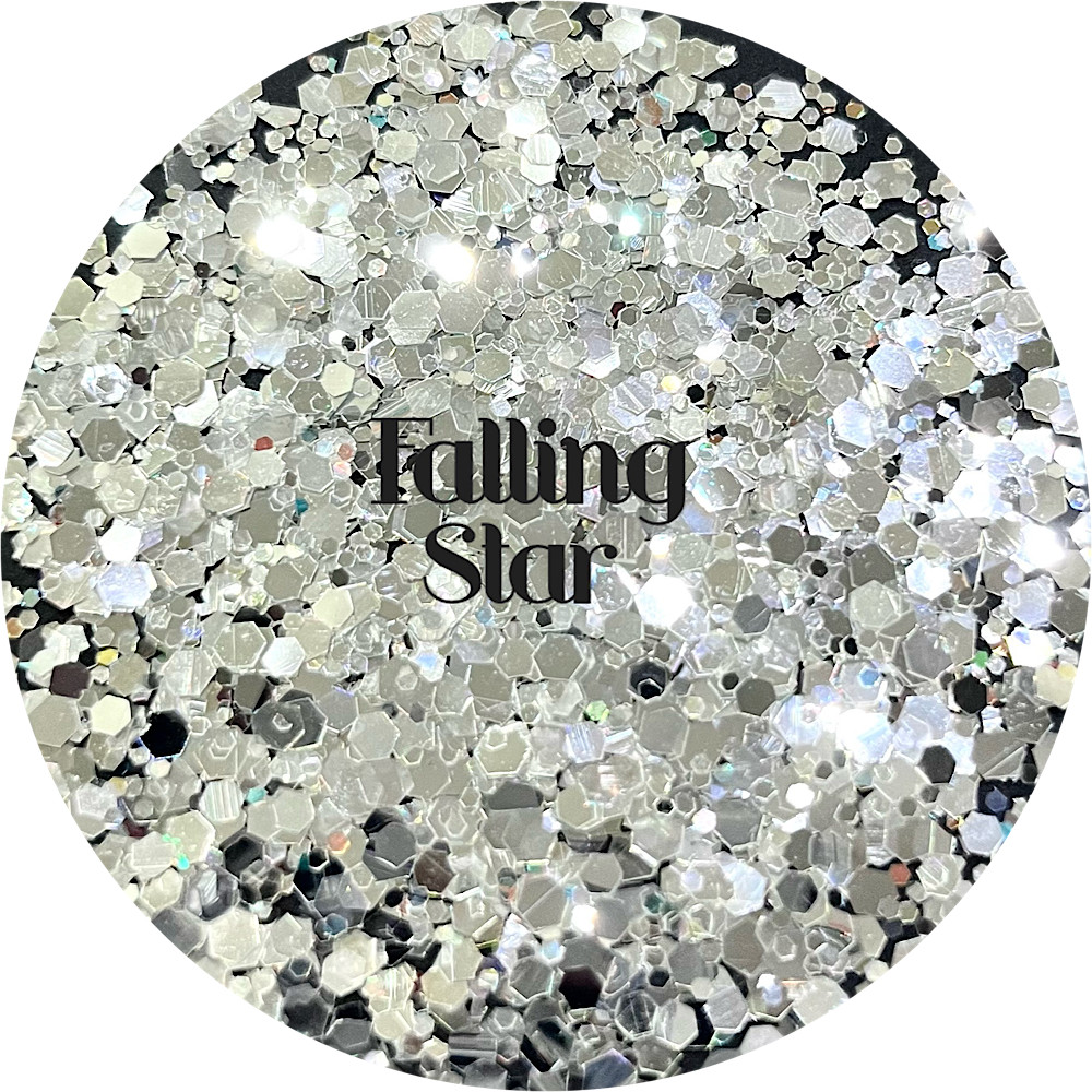 Premium Polyester Glitter - High Sparkle Silver Chunky Mix