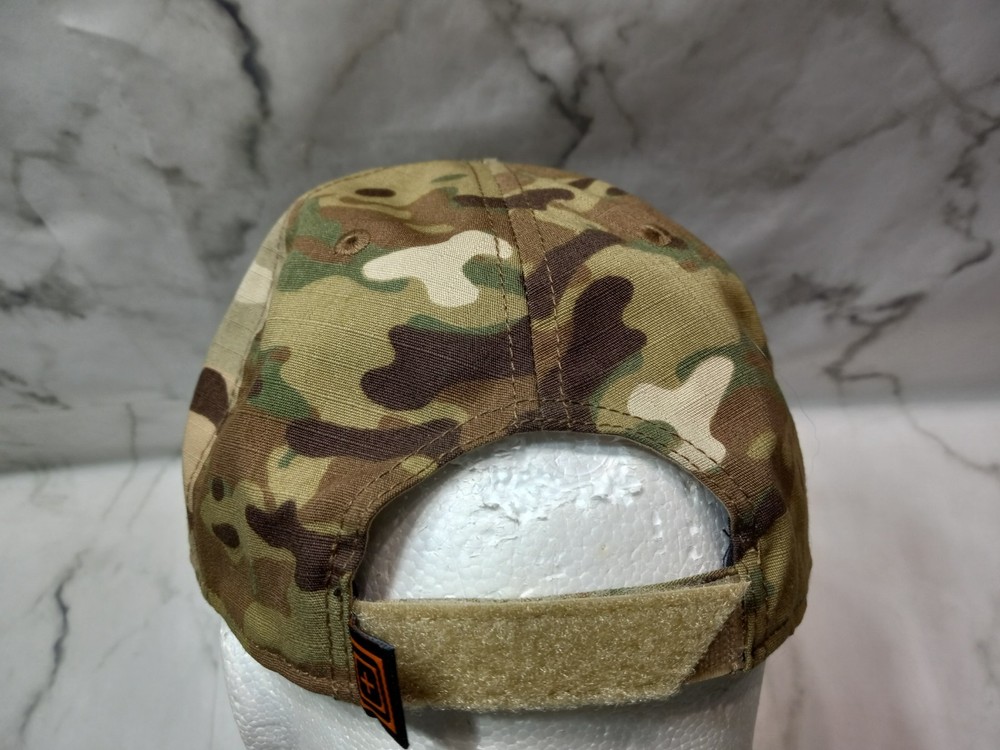 5.11 Flag Bearer Tactical Strapback Hook and Loop Patch Cap Hat Multicamo