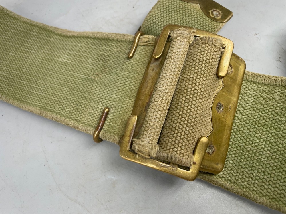 Original WW1 British Army 1908 Pattern Webbing Belt - 1928 Dated 38" Waist