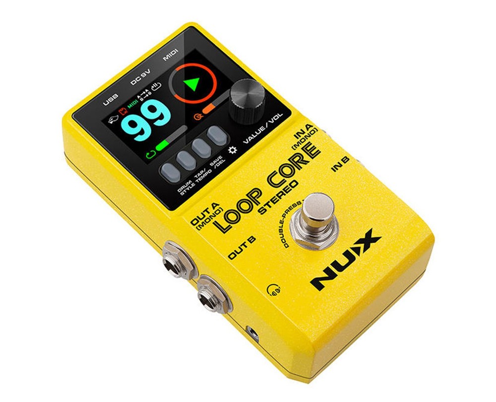 NUX Loop Core Stereo Looper Pedal w/ MIDI and Drum Patterns - Open Box