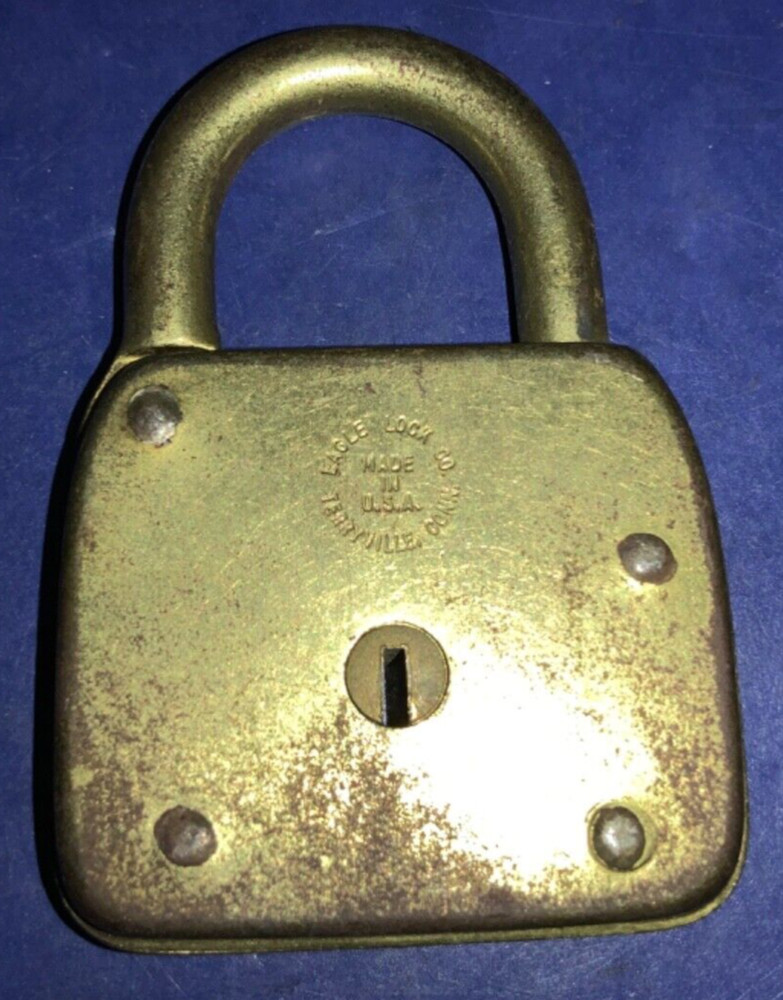 Vintage Eagle Lock Co. 3” Lock - NO KEY - AS IS