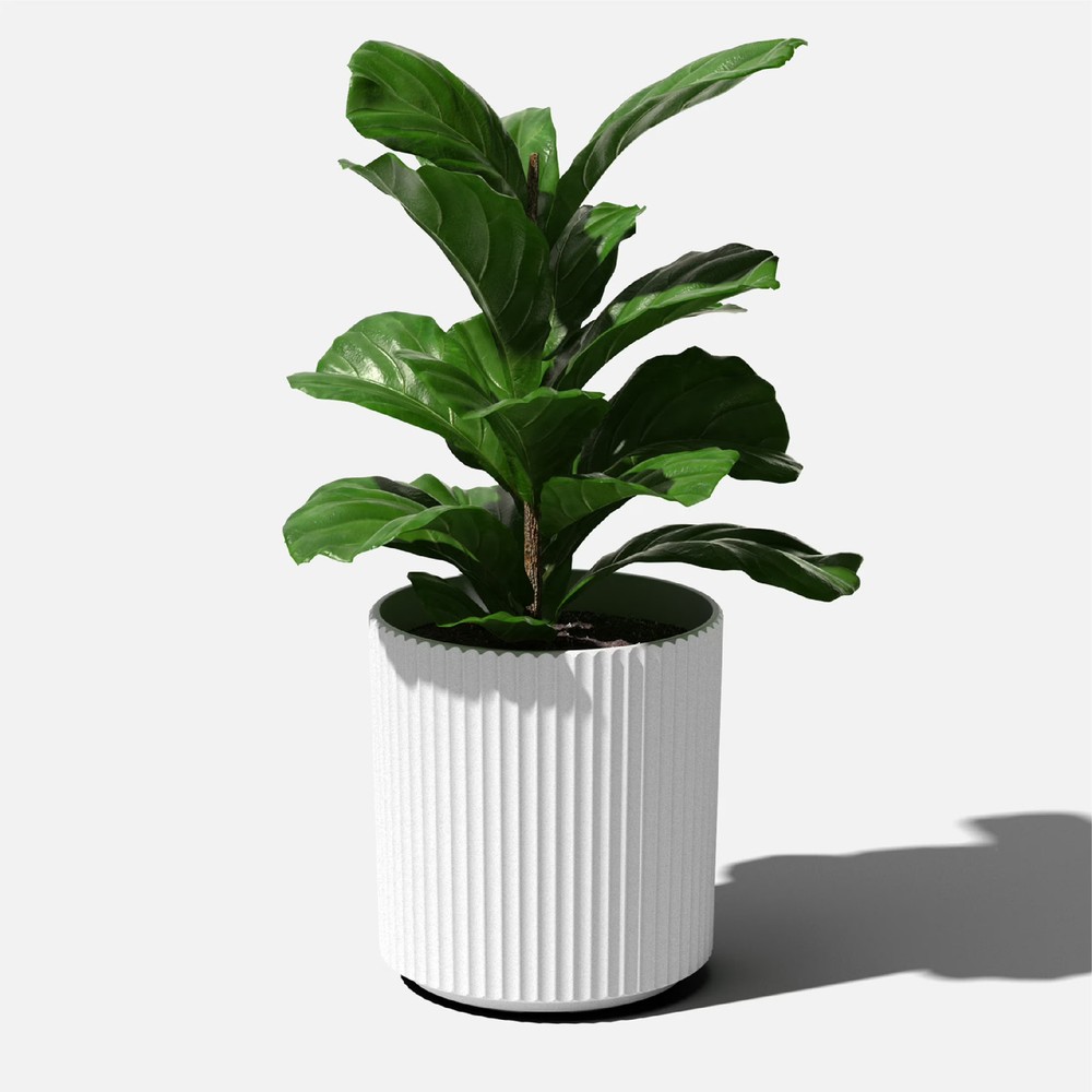 Sunside by Veradek 16" Ripple White Planter