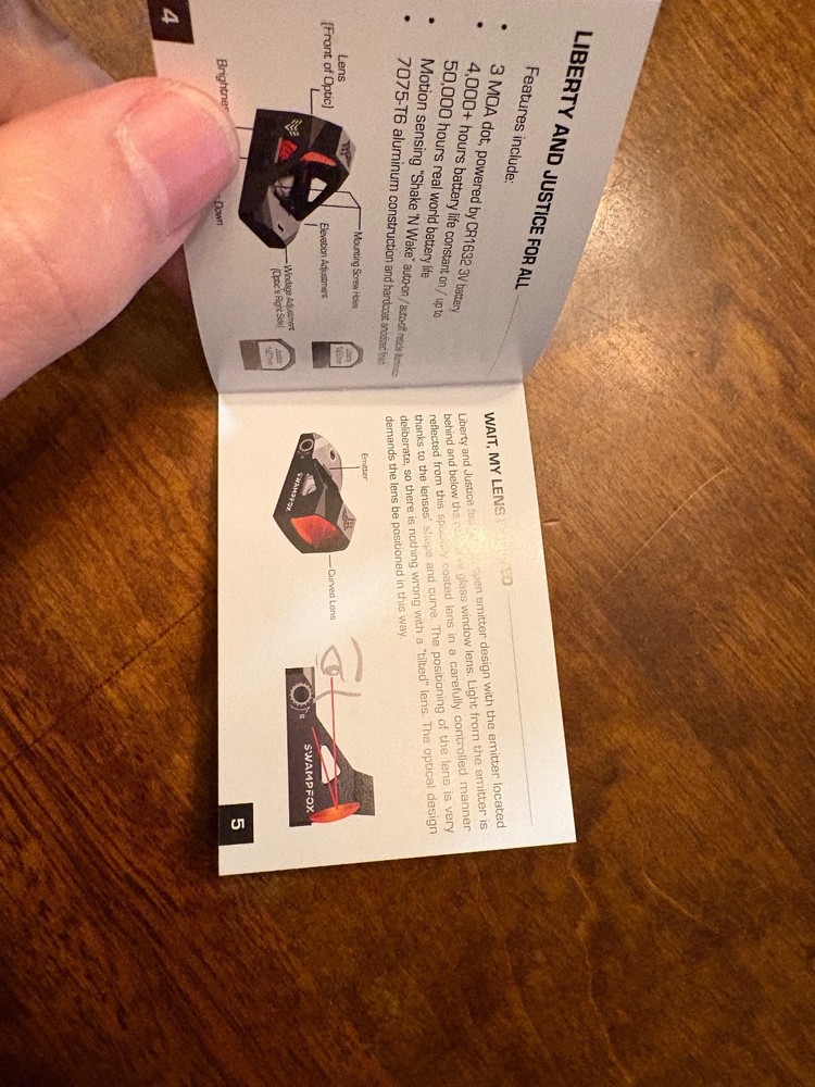 Swamp Fox Justice Red Dot Optic OEM Instruction User Manual