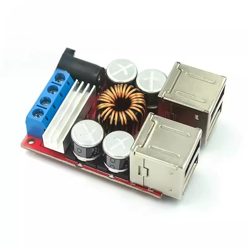 8V-35V Step Down Converter 8A Power Module with 4 USB Fast Charging Ports