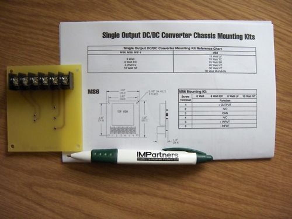 Calex MS6 Single Output DC/DC Chasis Mounting Kit. Brand New!
