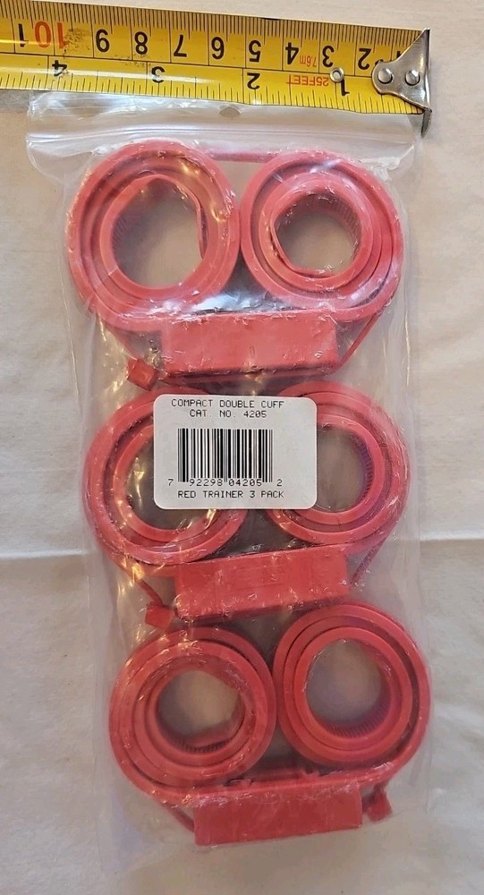 Monadnock 4205 Double Cuff Restraint-Trainer- RED 3-PACK *NEW UNOPENED PACKAGE*