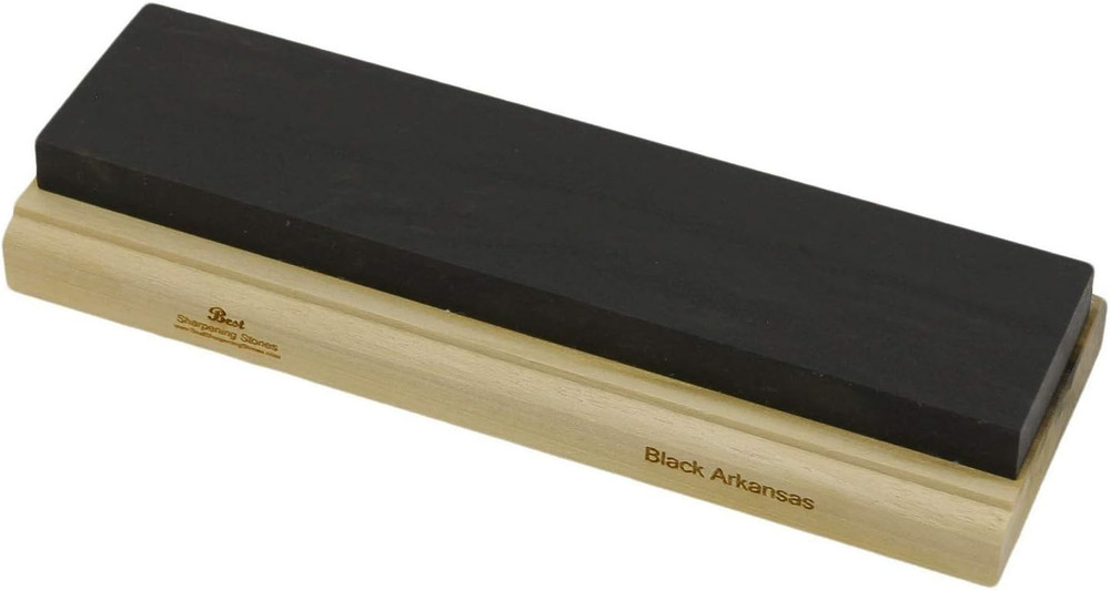 Arkansas Sharpening Stone Set - Wood Mounted 8"