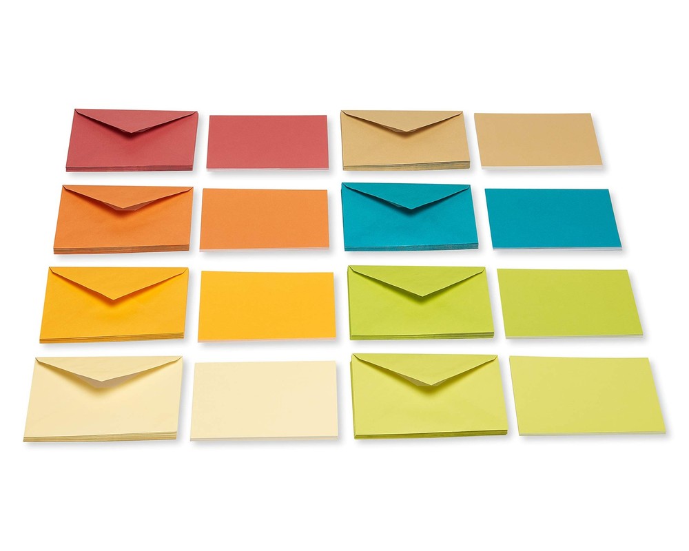 Single Panel Blank Cards with Envelopes, Earthtone Colors (100-Count)