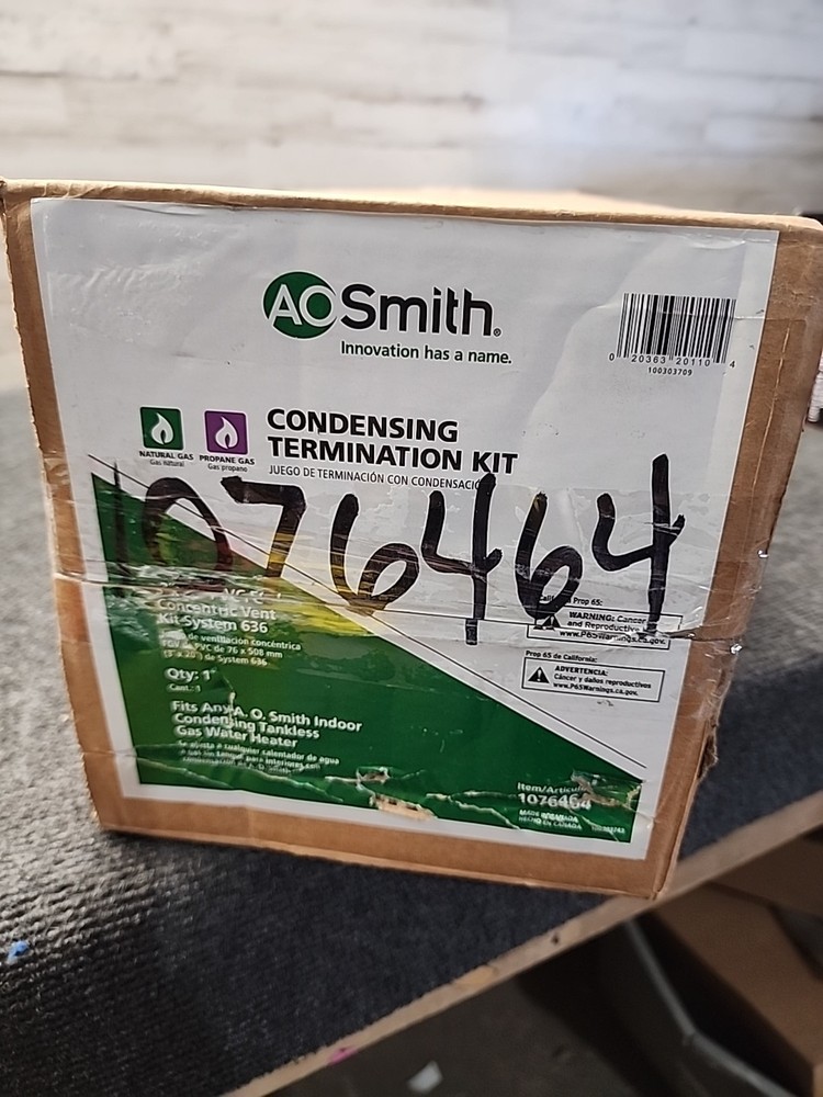 NEW AO Smith Condensing Termination Kit 1076464