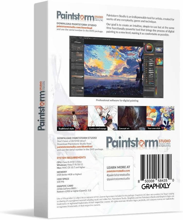 Paintstorm Studio - Digital Painting Software, New Retail Box