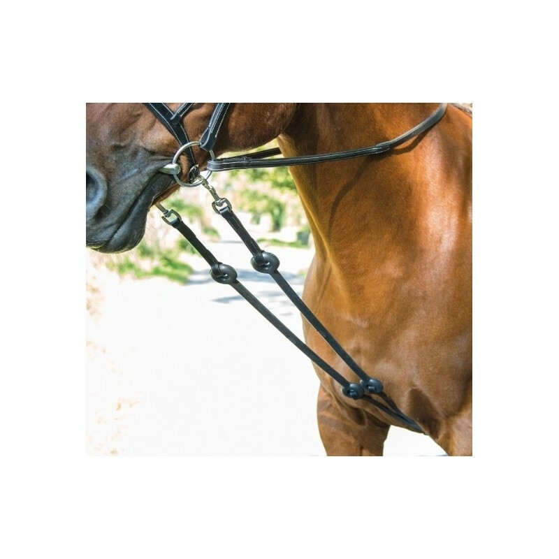 Training Leather Side Reins With Elastic Pull