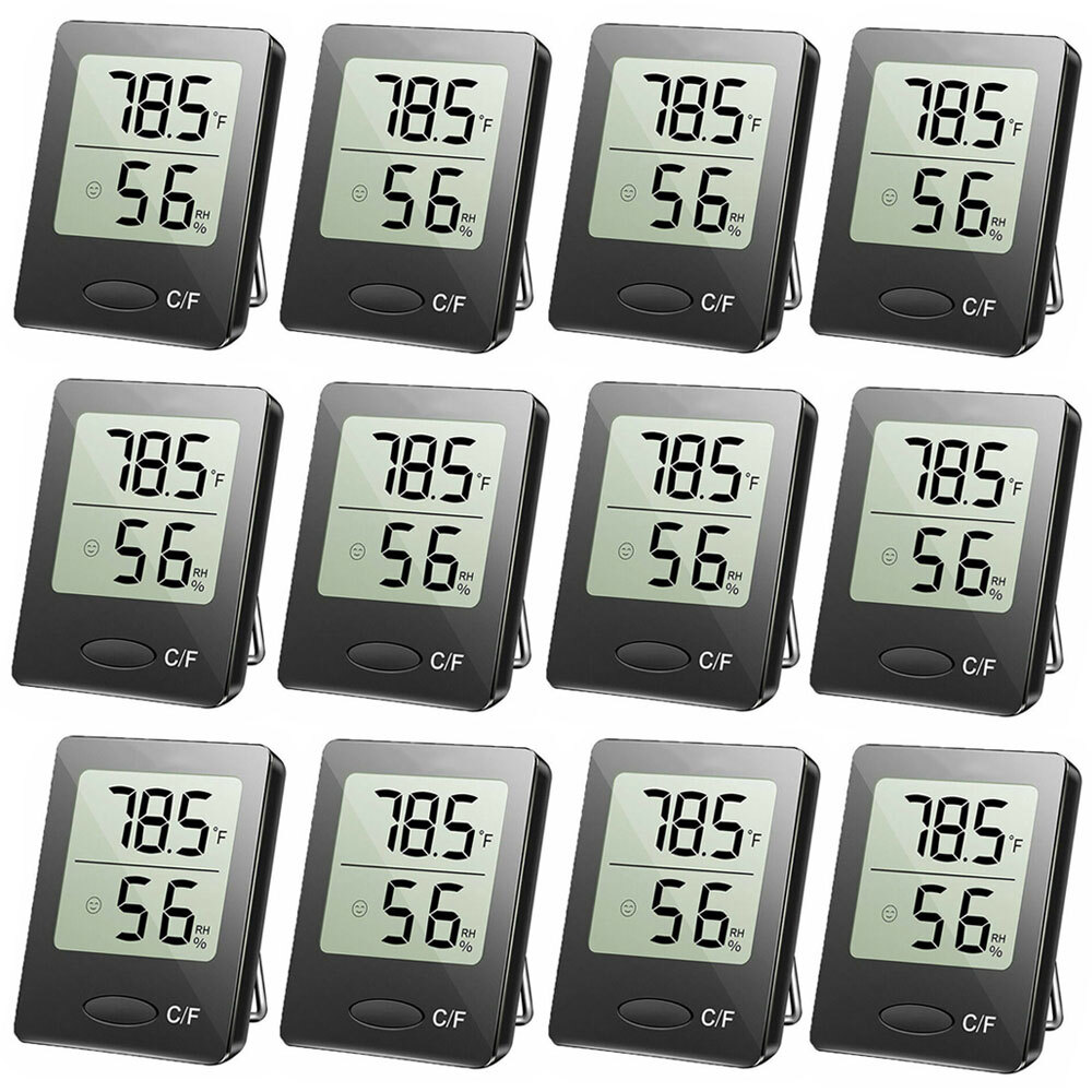 Mini Digital 1/10Pack Thermometer Hygrometer Temperature Humidity Meter Tester