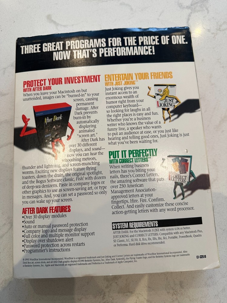 After Dark Screen Saver for Mac 3.5" Floppy Disk Vintage Software Floppy Disk