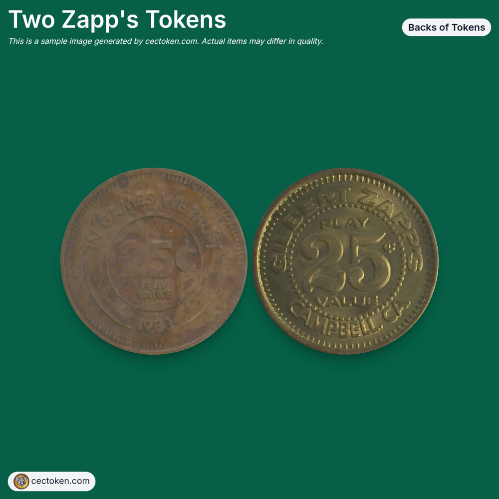 Two Different Gilbert Zapp's Tokens (CA910ZAPB & CA112GILB)