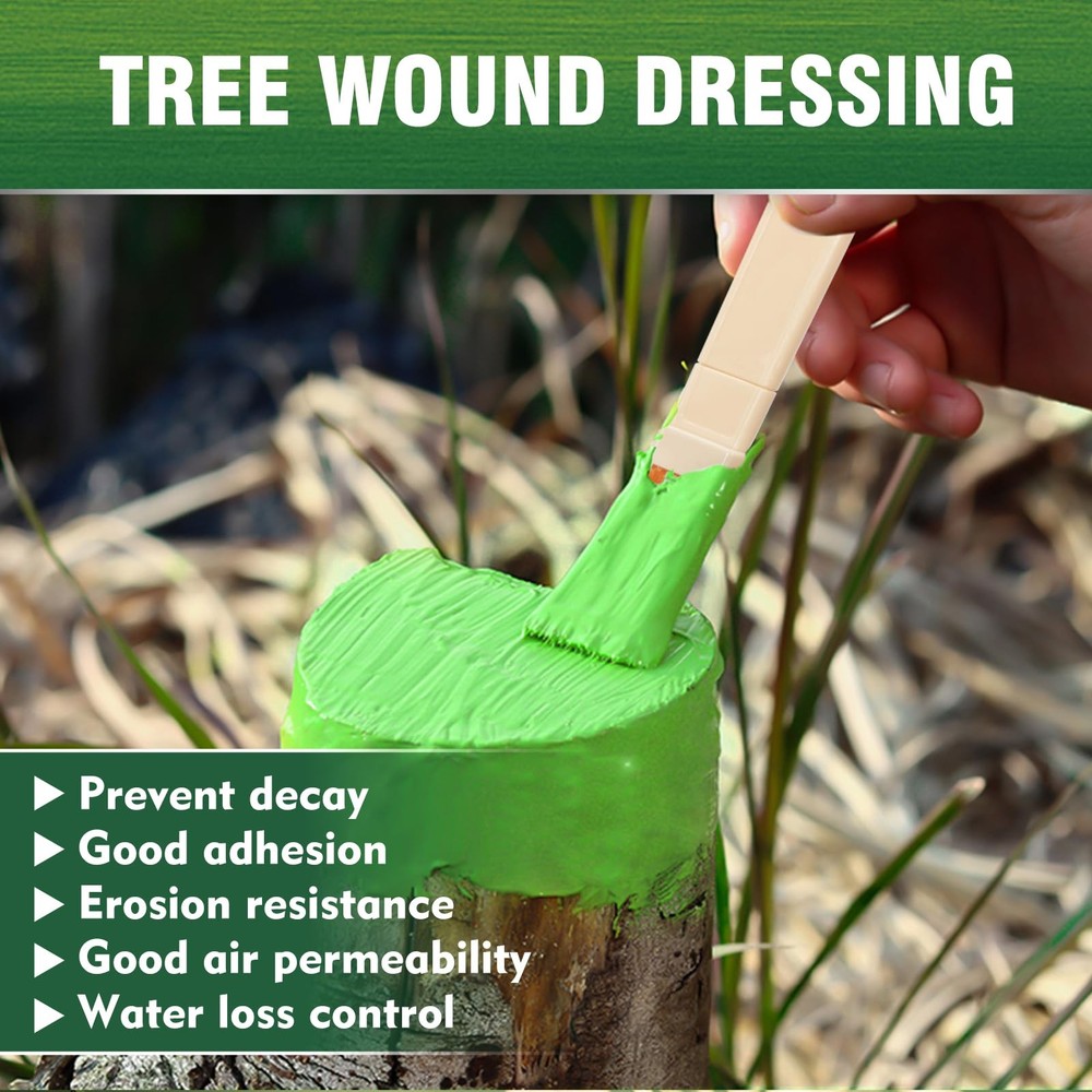 Tree Wound Sealer, Organic Pruning Dressing Paste & Grafting Compound, Green