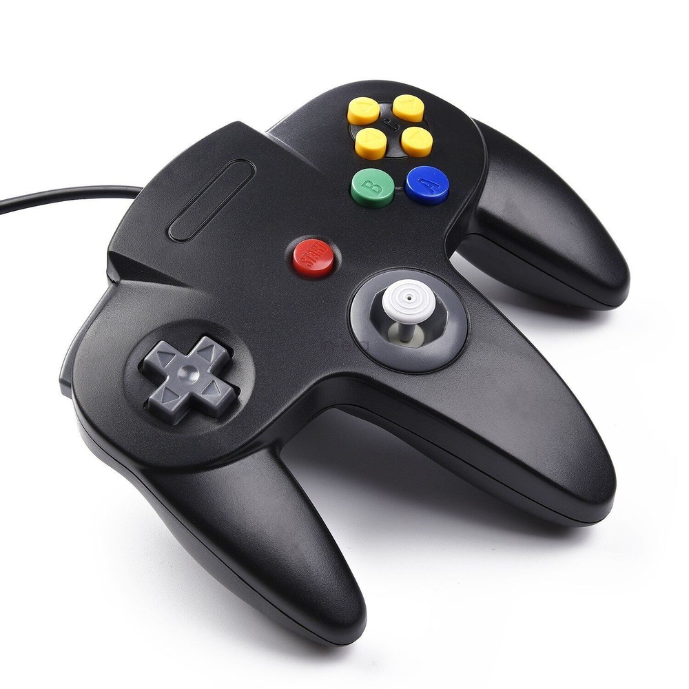 Classic Retro N64 64 Bit Game Console USB Wired Controller Gamepad for PC MAC OS