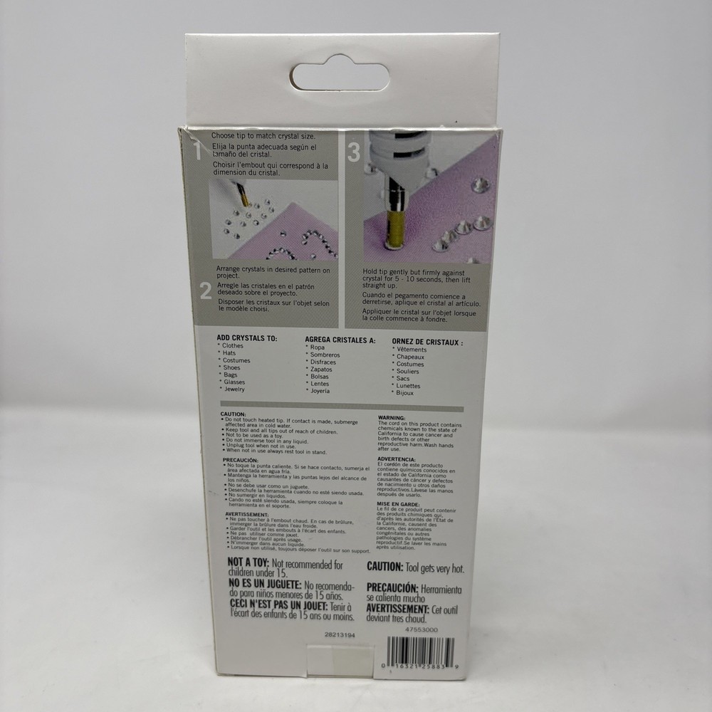 Swarovski Create Your Style Hotfix Crystal Tool 7 Tips On/Off Button