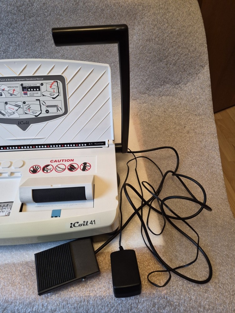 💧 AKILES iCOIL 41 Plastic Coil Binding Machine TESTED AND WORKS
