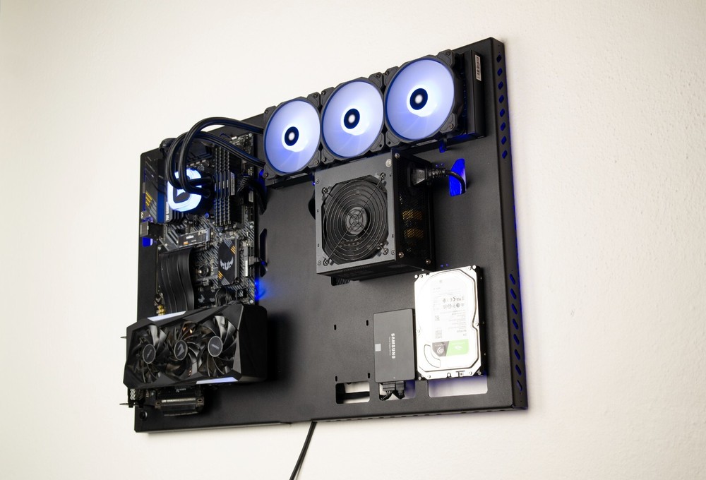 ABKCase Wall Computer Case, Computer Wall Mount,Premium Wall-Mountable Computer