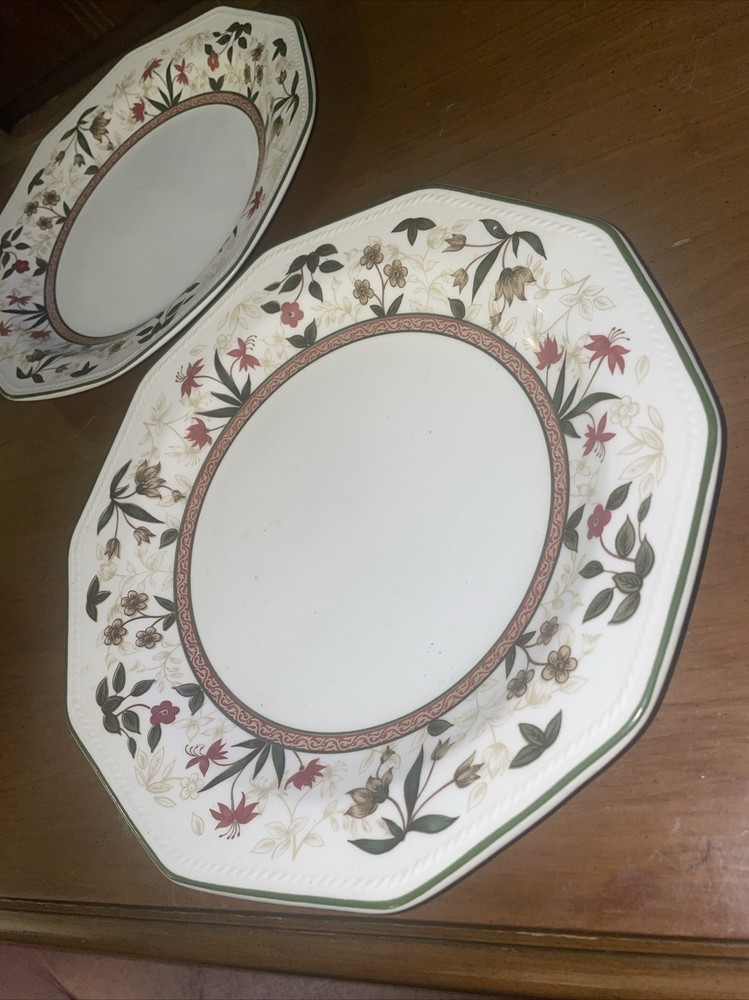 2 CHURCHILL ASSAM 10 1/8” DINNER PLATES