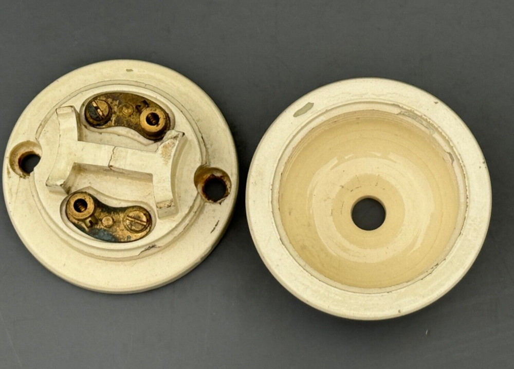 ANTIQUE PORCELAIN CERAMIC CEILING ROSE RECLAIMED