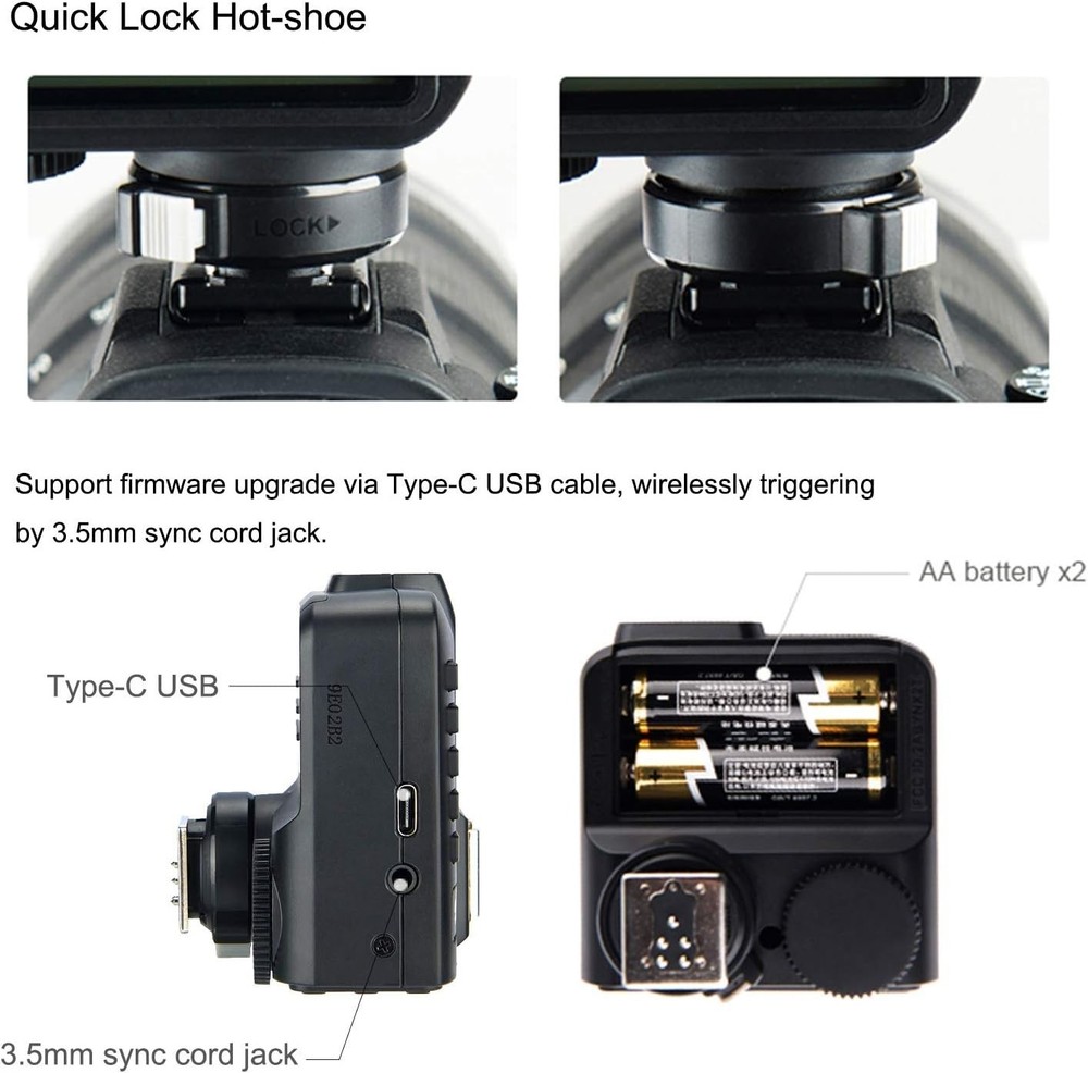 Professional X2T-C Wireless Flash Trigger for Canon: 5 Groups, Bluetooth Control