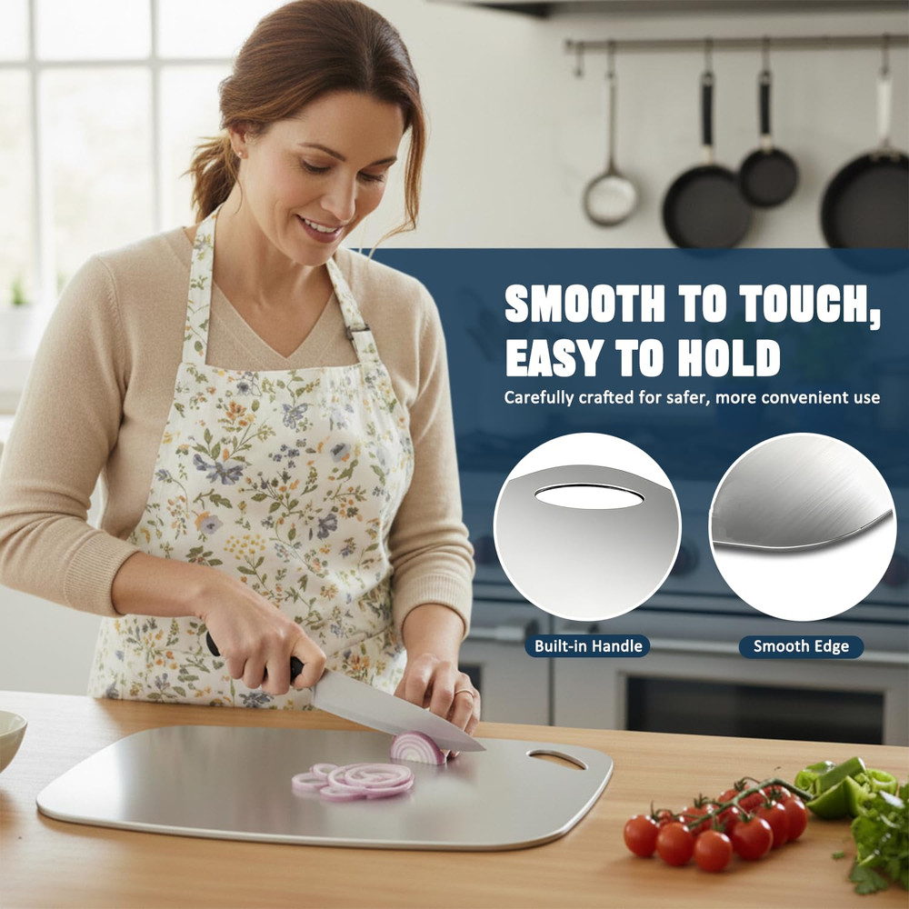 304 Stainless Steel Cutting Board Double Sided Dishwasher Safe Chopping Board