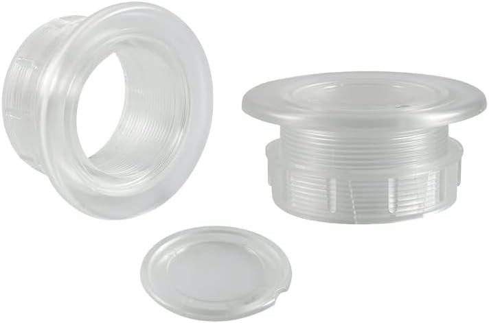 Parasol Umbrella Hole Ring Plug and Cap Set, Outdoors Deck Table Clear
